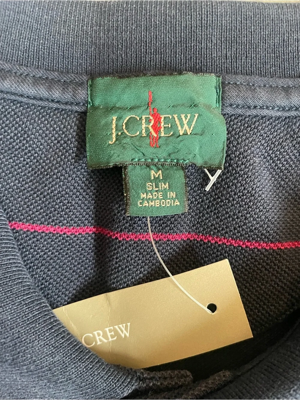 J. CREW Slim washed piqué polo shirt in stripe Size M $89.50 CR766
